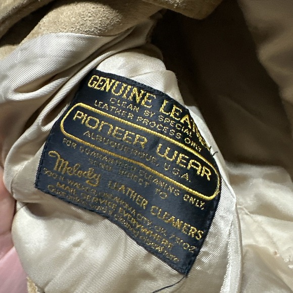 Pioneer Wear Suede Leather Fringe Jacket Vintage Western Ladies SZ 12 COWGIRL - Picture 12 of 16